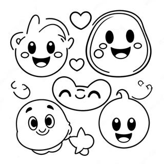 Pagina Para Colorear De Personajes Emoji De Disney Felices 42381-35324