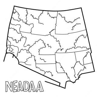 Pagina Para Colorear Del Contorno Del Estado De Nevada 42420-35168