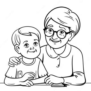 Pagina Para Colorear De Abuela Y Nieta 42450-35381