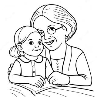 Pagina Para Colorear De Abuela Y Nieta 42450-35384