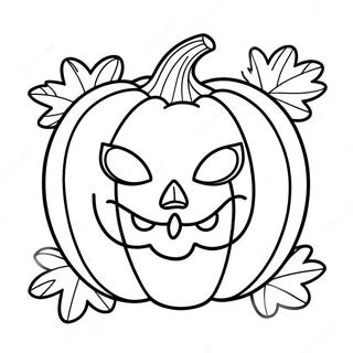 Pagina Para Colorear De Mascara De Calabaza Espeluznante De Halloween 42481-35403