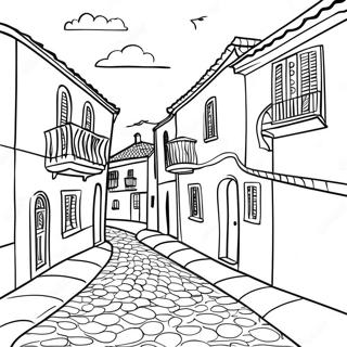 Pagina Para Colorear De Encantador Pueblo Portugues 42491-35209