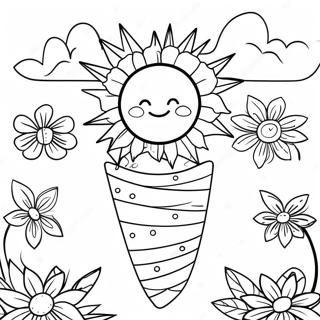 Pagina Para Colorear De La Celebracion Alegre Del Solsticio De Verano 42552-35252