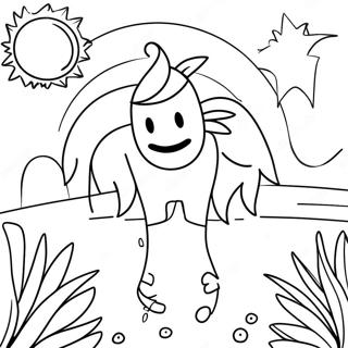 Pagina Para Colorear De La Celebracion Alegre Del Solsticio De Verano 42552-35452