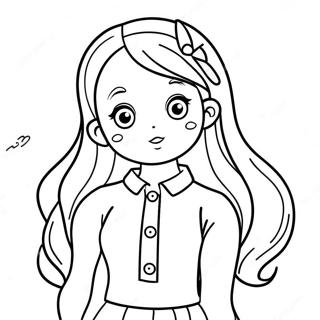 Pagina Para Colorear De Komi Shouko En Un Atuendo Bonito 42572-35461