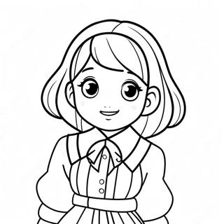 Pagina Para Colorear De Komi Shouko En Un Atuendo Bonito 42572-35463