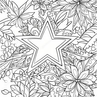 Pagina Para Colorear De La Estrella Del Arbol De Navidad Brillante 42652-35532