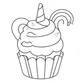 Pagina Para Colorear De Cupcake De Unicornio 42661-35535