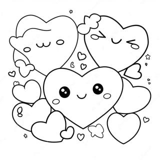 Pagina Para Colorear De Corazones Kawaii Lindos 42712-35589