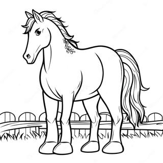 Pagina Para Colorear De Caballo Clydesdale 42731-35575