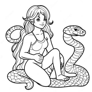 Pagina Para Colorear De Obanai Con Companero Serpiente 42812-35659