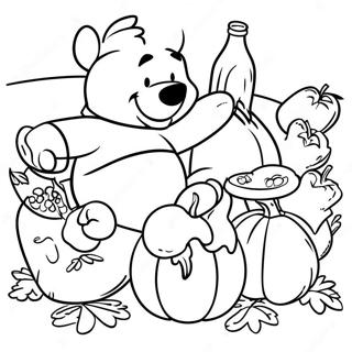 Pagina Para Colorear De Banquete De Accion De Gracias De Winnie The Pooh Y Amigos 42842-35683