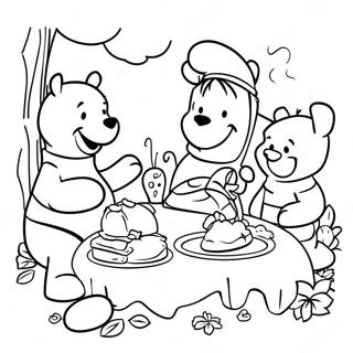 Pagina Para Colorear De Banquete De Accion De Gracias De Winnie The Pooh Y Amigos 42842-35684