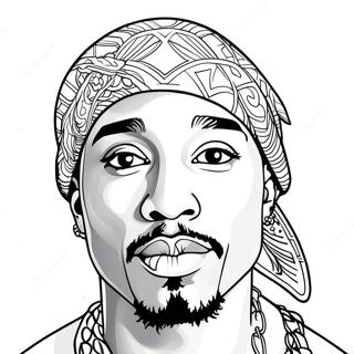 Pagina Para Colorear Del Retrato De Tupac 42911-35733