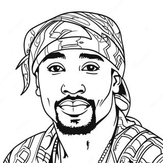 Pagina Para Colorear Del Retrato De Tupac 42911-35734