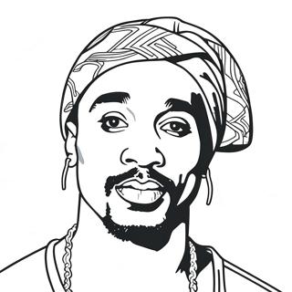 Pagina Para Colorear Del Retrato De Tupac 42911-35735