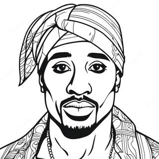 Pagina Para Colorear Del Retrato De Tupac 42911-35736