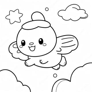 Pagina Para Colorear De Cinnamoroll Volando En El Cielo 42-37