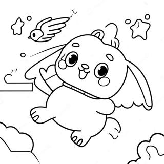 Pagina Para Colorear De Cinnamoroll Volando En El Cielo 42-38