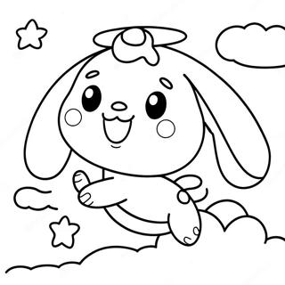 Pagina Para Colorear De Cinnamoroll Volando En El Cielo 42-40