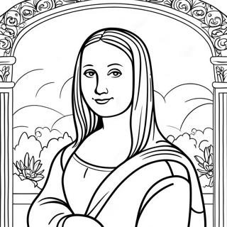 Pagina Para Colorear De La Mona Lisa 43001-35802