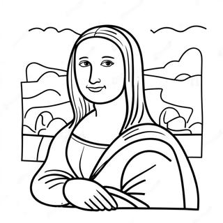 Pagina Para Colorear De La Mona Lisa 43001-35803