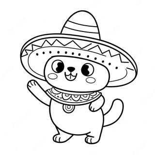 Gato Taco Páginas Para Colorear