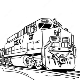 Pagina Para Colorear De Tren De Carga Csx Colorido 43173-35937