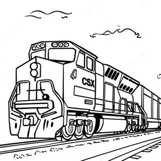 Pagina Para Colorear De Tren De Carga Csx Colorido 43173-35940