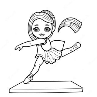 Pagina Para Colorear De Muneca American Girl De Gimnasia Haciendo Una Apertura 43192-35951