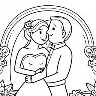 Pagina Para Colorear Del Dia De Boda De La Novia Y El Novio 43222-35975