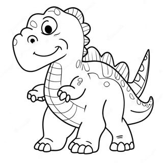 Pagina Para Colorear De Un Gran Dinosaurio 43242-35987