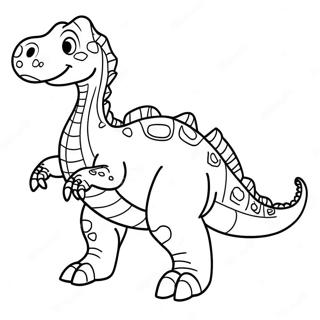 Pagina Para Colorear De Un Gran Dinosaurio 43242-35988