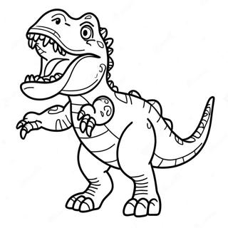 Pagina Para Colorear Del T Rex Rugiente 43243-35989