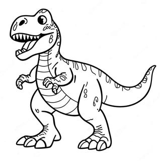 Pagina Para Colorear Del T Rex Rugiente 43243-35990