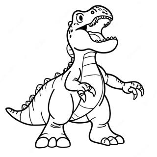 Pagina Para Colorear Del T Rex Rugiente 43243-35991