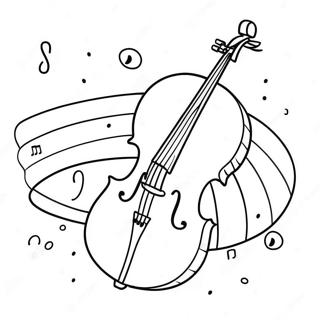 Pagina Para Colorear De Un Violonchelo Lindos Con Una Sonrisa 43253-35998
