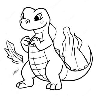 Pagina Para Colorear De Charmeleon Ardiente En Accion 43273-36022