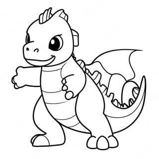 Pagina Para Colorear De Charmeleon Ardiente En Accion 43273-36024