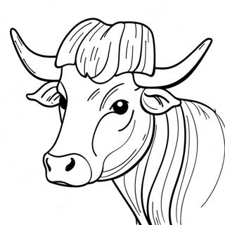 Pagina Para Colorear De Un Longhorn De Texas 43402-36119