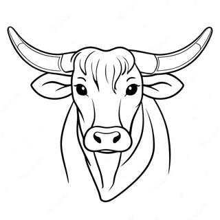 Pagina Para Colorear De Un Longhorn De Texas 43402-36120