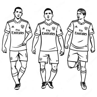 Pagina Para Colorear De Jugadores De Arsenal En Accion 43473-36183