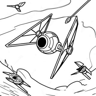 Pagina Para Colorear De Tie Fighter Clasico En Batalla 43633-36315