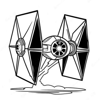 Pagina Para Colorear De Tie Fighter Clasico En Batalla 43633-36316