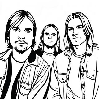 Pagina Para Colorear De Los Miembros De La Banda Nirvana 43753-36405