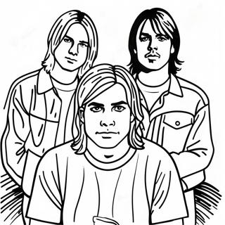 Pagina Para Colorear De Los Miembros De La Banda Nirvana 43753-36407