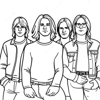 Pagina Para Colorear De Los Miembros De La Banda Nirvana 43753-36408