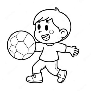 Pagina Para Colorear De Un Hijo Feliz Jugando Con Una Pelota 43813-36450