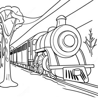 Pagina Para Colorear De Un Tren Del Polar Express Caprichoso 43873-36495