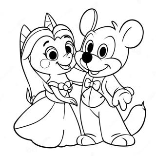 Pagina Para Colorear De Parejas Magicas De Disney 44023-36617